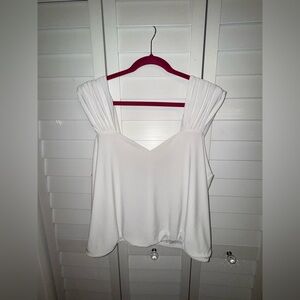 Express White Sleeveless Blouse